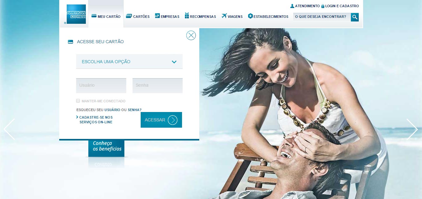 Ver mídia: AMEX Brazil portal